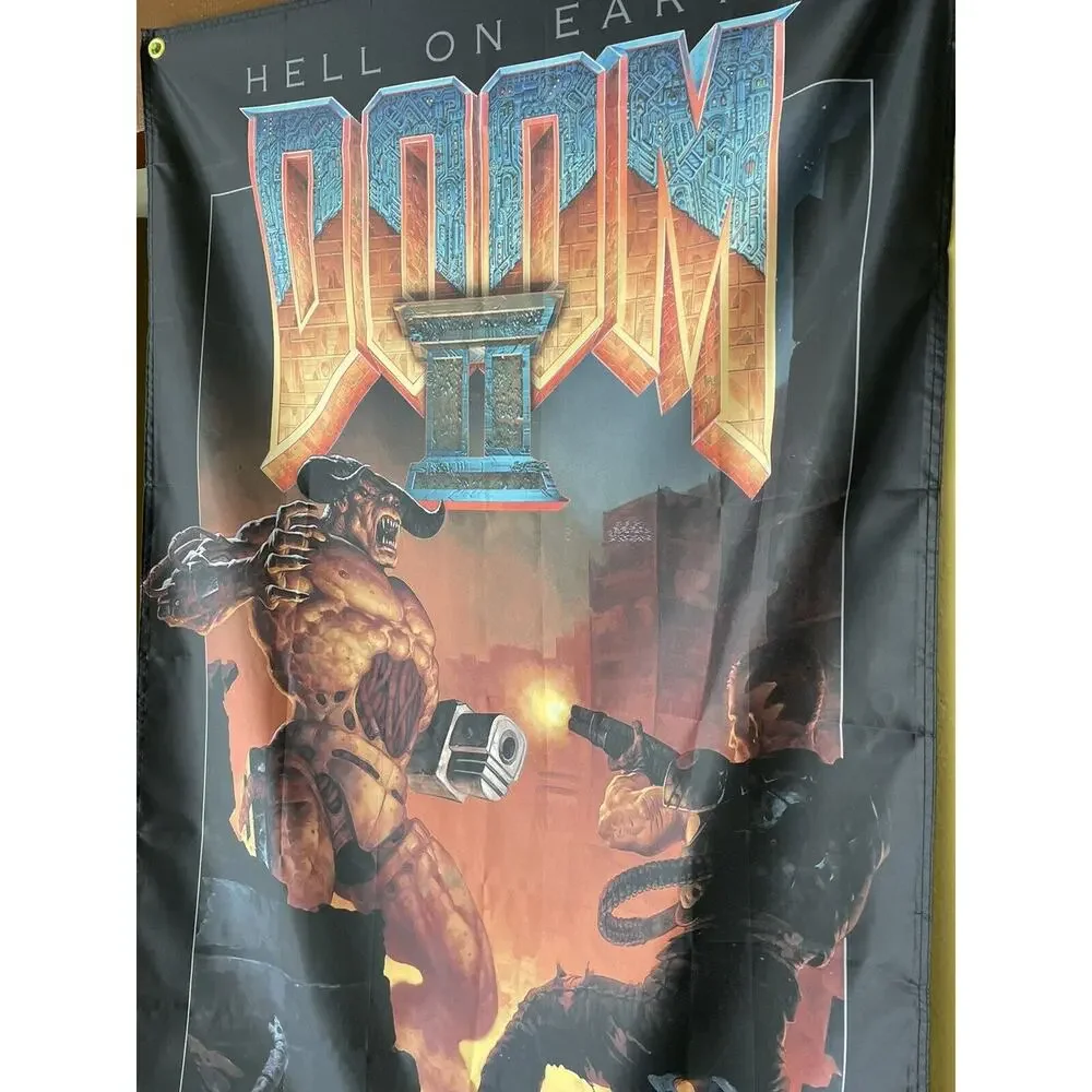 Doom II Hell On Earth 5ft Flag PC 1994 id Software Banner Poster 2